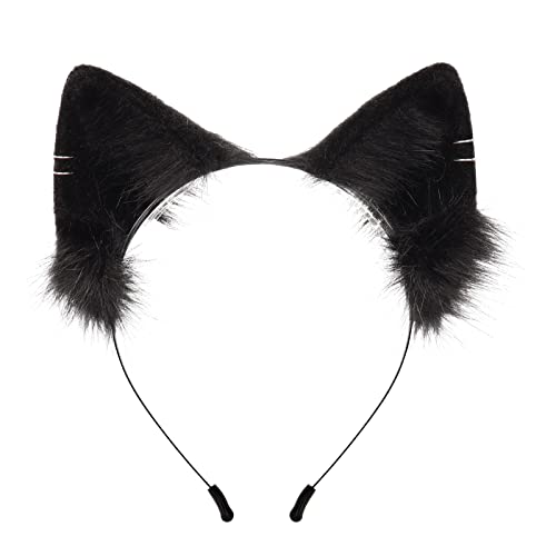 HAOAN Wolf Fox Tail Clip Ears and Gloves Set Halloween Christmas Party Costume for Women - Image 3