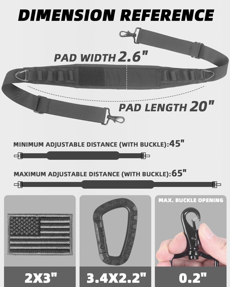 AMYIPO 65" Replacement Shoulder Strap, Universal Laptop Adjustable Length Neoprene Padded Bag Strap - Image 4