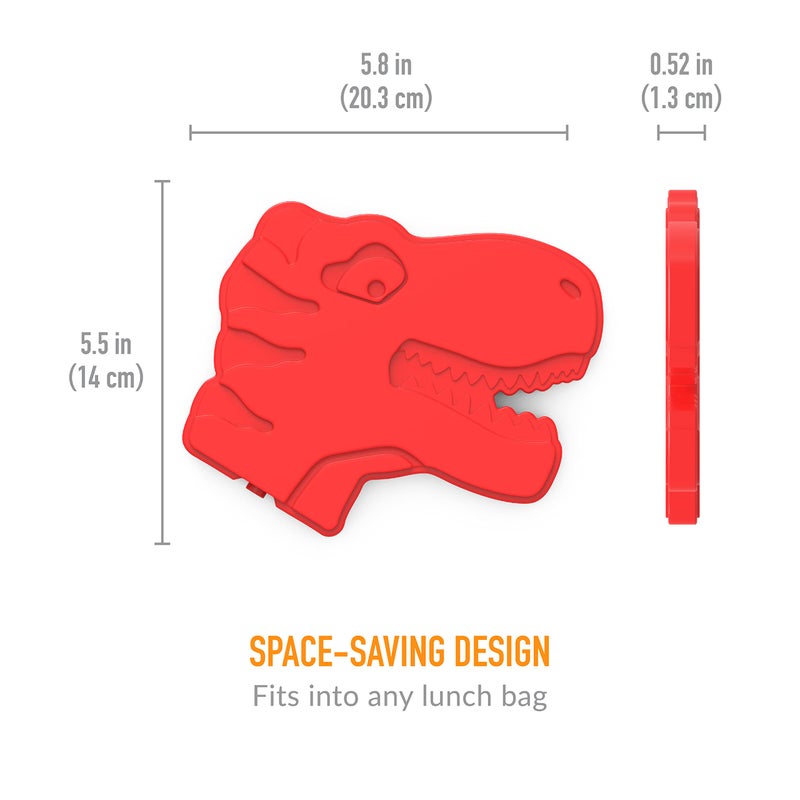 Bentgo Buddies Reusable Slim Ice Packs for Lunch Boxes, Lunch Bags, and Coolers - Multicolored 4-Pack (Dinosaur) - Image 5