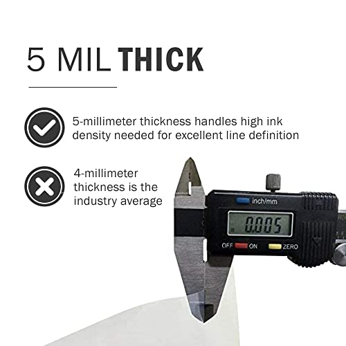 Screen Print Direct® Waterproof Inkjet Film Sheets (11" x 17" - 100 Sheets) - Transparency Film for Silk Screen Printing, Inkjet Film Sheets for Screen Printers - Screen Printing Supplies - Image 2
