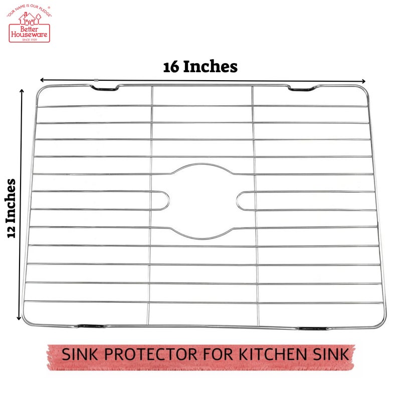 Better Houseware Medium Sink Protector Grid, Stainless Steel - Image 3