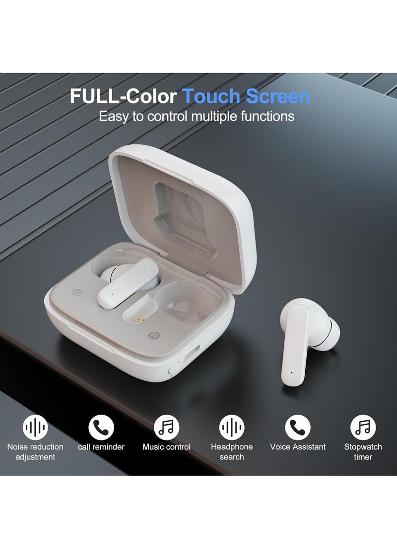 Generic 2.01'' Touch Screen Wireless Earbuds Bluetooth 5.4 Headphones with 40H Playtime Deep Bass Stereo Ear Buds with Call ENC Noise Active Noise Cancelling in Ear for iOS/Android  - Image 2