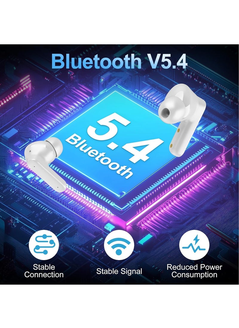 Generic 2.01'' Touch Screen Wireless Earbuds Bluetooth 5.4 Headphones with 40H Playtime Deep Bass Stereo Ear Buds with Call ENC Noise Active Noise Cancelling in Ear for iOS/Android  - Image 4