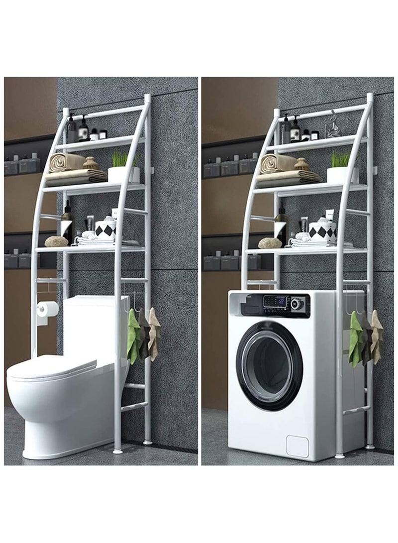 Beauenty Bathroom Space Saver, Toilet/Washing Machine Organizer Stand, 3-Tier Towel Storage Rack Holder Over The Bathroom Shelf Organizer (A-Shape) - Image 4