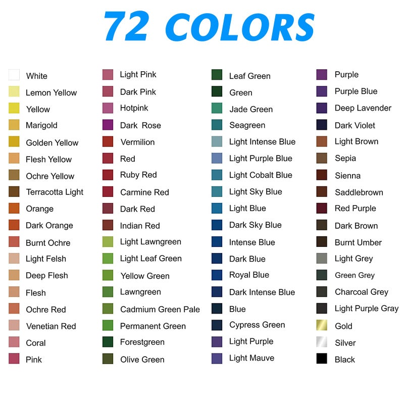 HB H & B 72 Colored Pencils Set, Art Pencil Kit for Adult Coloring,Oil Based Soft Core, Ideal for Coloring Sketching Shading,Art Set for Kids Teens Beginner Wooden Color Pencils - Image 4