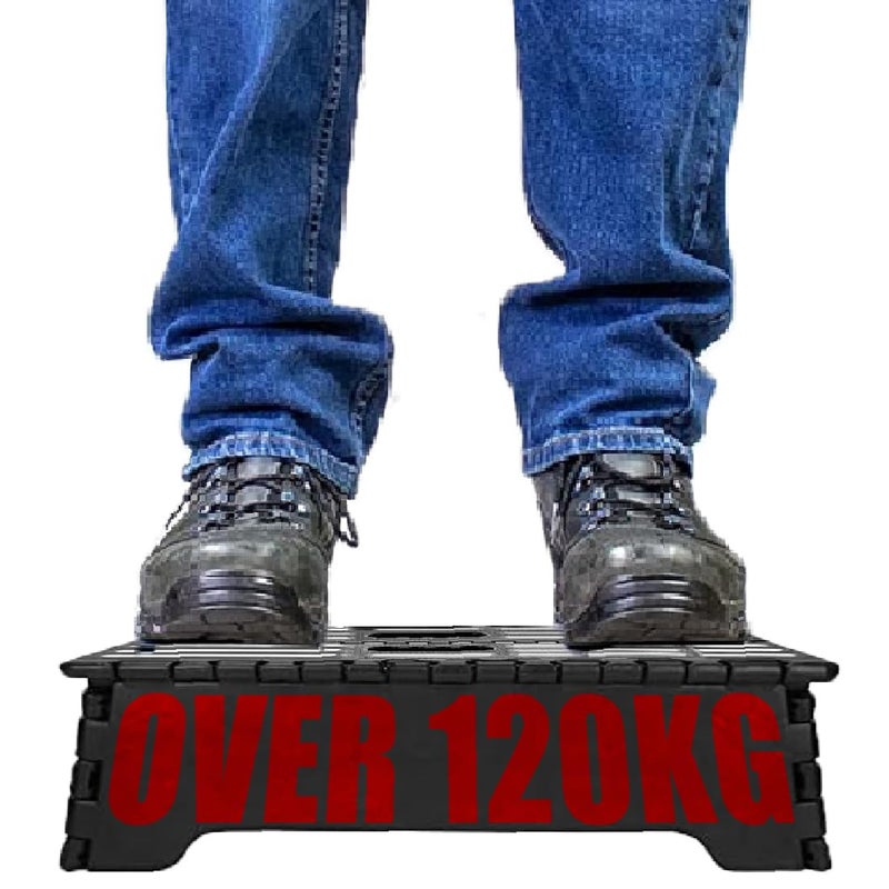 Elfzone Wide Step Stool Platform - Long Step Stool,Portable Steps for Adults Half Seps for Stairs for Seniors,Platform Step Safety Step Non-Slip Indoor and Outdoor - Image 2