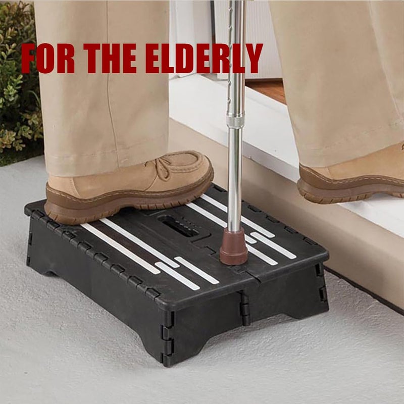 Elfzone Wide Step Stool Platform - Long Step Stool,Portable Steps for Adults Half Seps for Stairs for Seniors,Platform Step Safety Step Non-Slip Indoor and Outdoor - Image 5