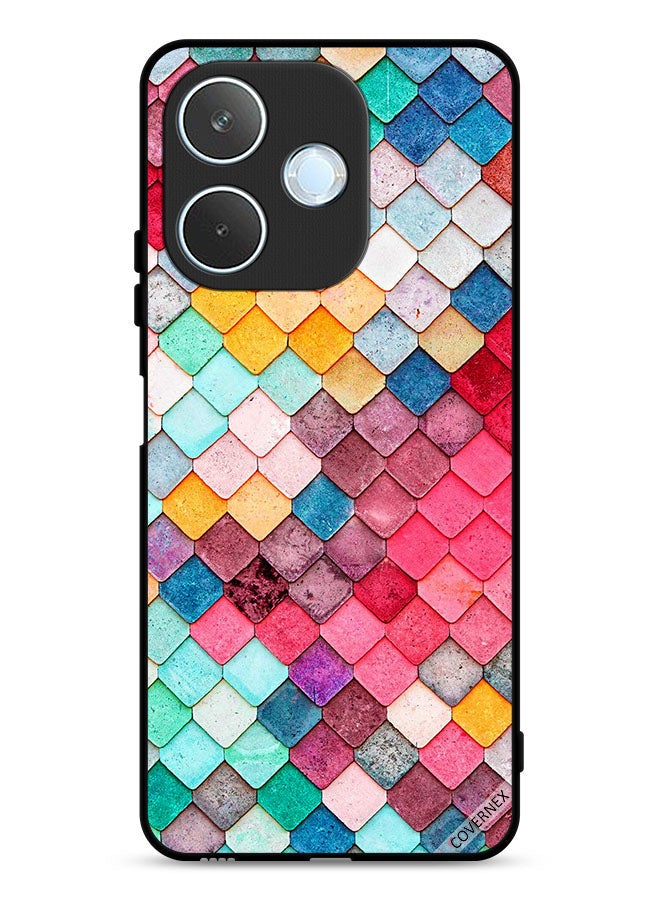 Covernex Oppo A5 Pro Protective Case Cover Diamond Square Shape Pattern - Image 1