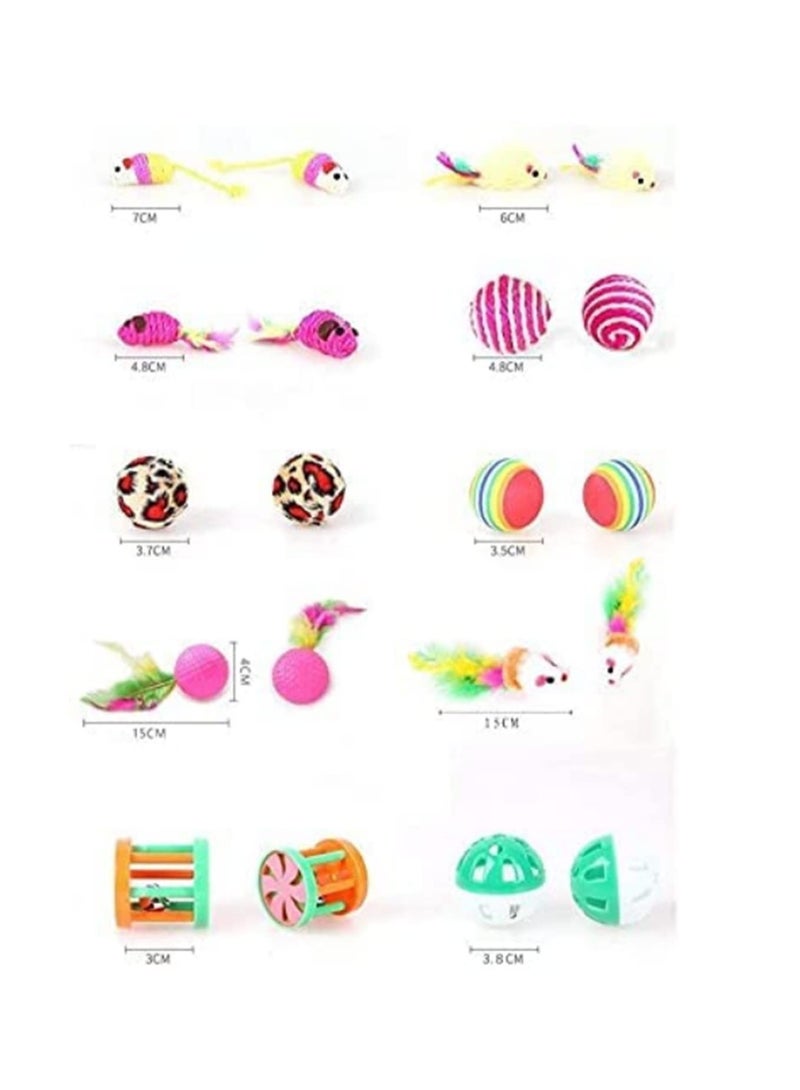 Pet Cat Toy Kit Collapsible Tunnel Cat Bell Feather Mice Shape Toy for Pet Kitten Dog Cat Interactive Play Supplies - Image 2