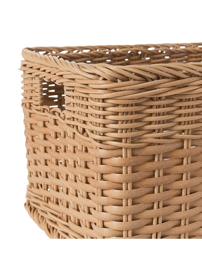 Basket, plastic rattan, 25x35x20 cm