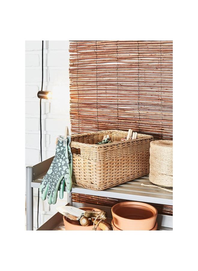 Basket, plastic rattan, 25x35x20 cm