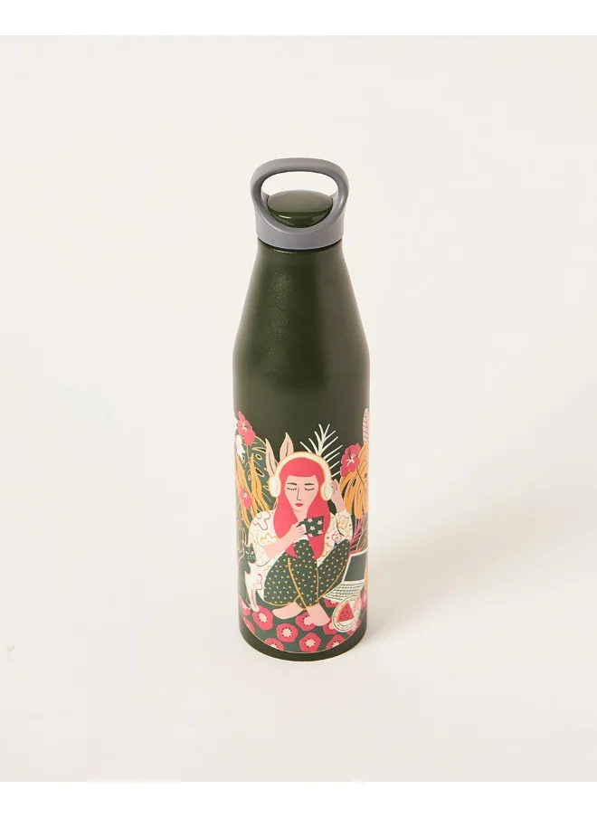 Chumbak Live Slow Thermos Bottle, 700ml