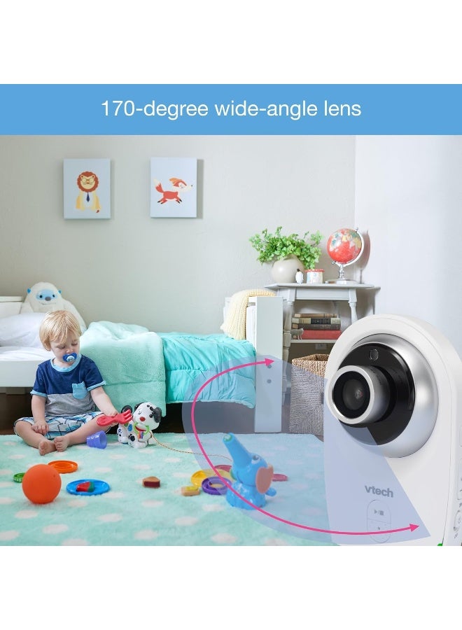 VTech VM351-2 Video Baby Monitor with Interchangeable Wide-Angle Optical Lens and Standard Optical Lens - Image 2