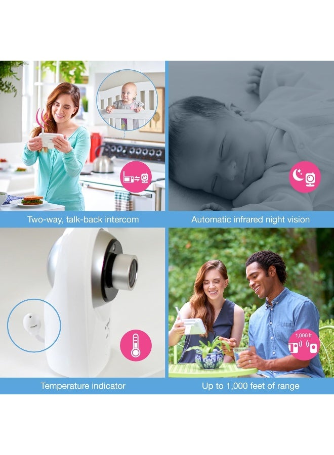 VTech VM351-2 Video Baby Monitor with Interchangeable Wide-Angle Optical Lens and Standard Optical Lens - Image 4