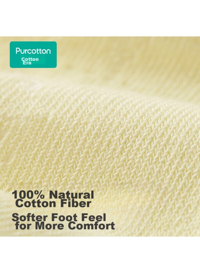 Purcotton Back-to-school Essential Children's Socks Seamless Socks 5a Grade Antibacterial Deodorant Sweat-absorbent Uni Kids Socks 20 - Image 3