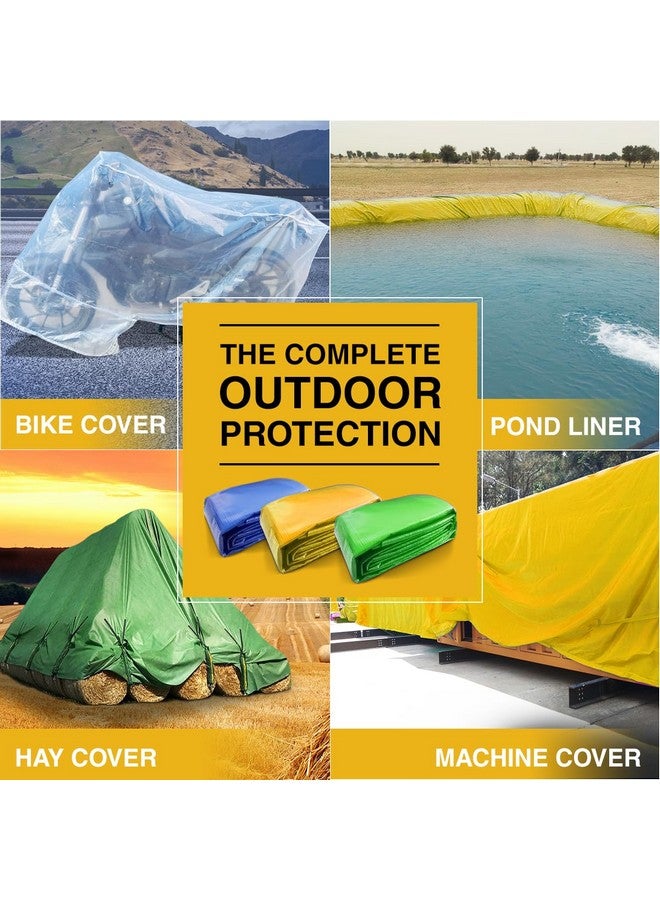 TUFFPAULIN Plastic 21Ft X 14Ft 120 Gsm Yellow Tarpaulin Tirpal Tadpatri Tharpai Thadika, Extra Strong, Reinforced Eyelets, Uv Resistant, 100% Waterproof Virgin, 6 Layer Mlcl 3D Rib Technology-1 No. - Image 4