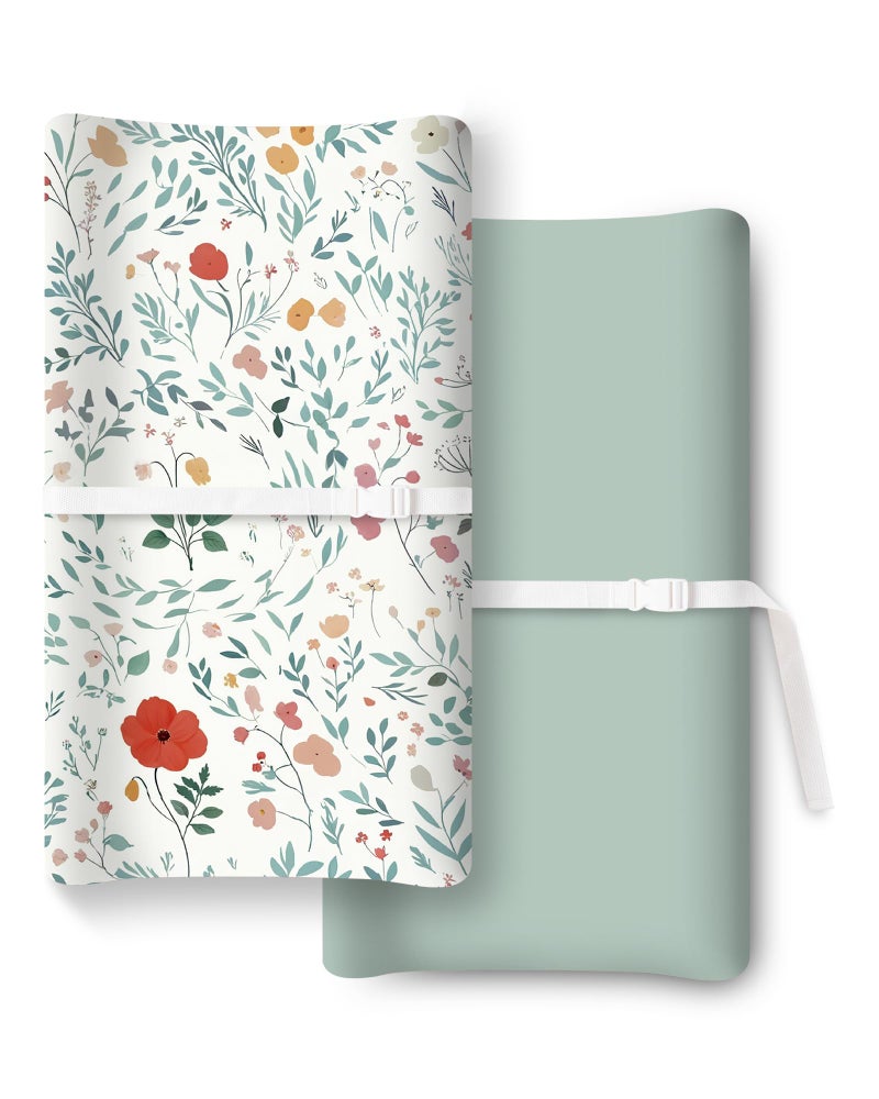 TotChill Extra Stretchy Changing Pad Cover, Ultra Soft Premium Jersey Knit Changing Pad Sheets, Unisex for Boys Girls, Fits All Standard Changing Tables/Dresser Tops - 2 Pack - Image 1