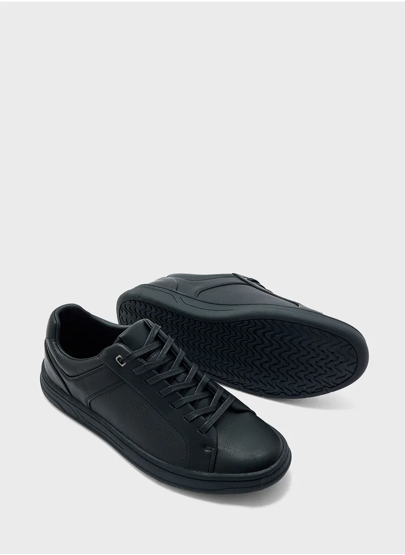 Robert Wood Perforation Details Casual Sneakers