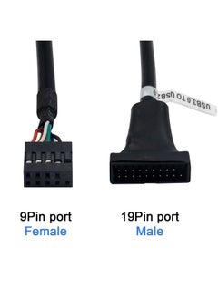 Duttek USB 3.0 Header to USB 2.0,USB 3.0 to USB 2.0 Motherboard Adapter Cable,19 Pin USB3.0 Male to 9 Pin USB2.0 Female Motherboard Cable Adapter Converter 6 inch/15cm (2-Pack)  - Image 4