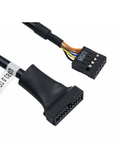 Duttek USB 3.0 Header to USB 2.0,USB 3.0 to USB 2.0 Motherboard Adapter Cable,19 Pin USB3.0 Male to 9 Pin USB2.0 Female Motherboard Cable Adapter Converter 6 inch/15cm (2-Pack)  - Image 2