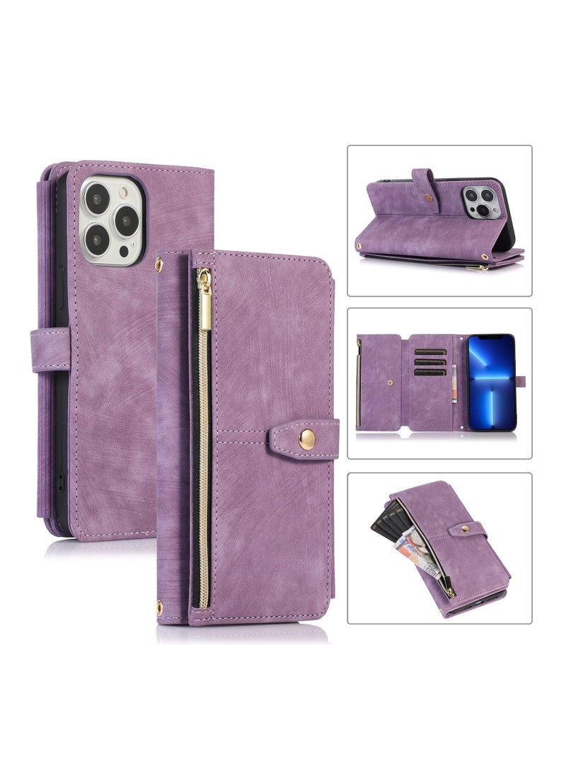 Suteni - Flip Cover Leather Protective Hidden Purse Phone Case for iPhone - Image 1