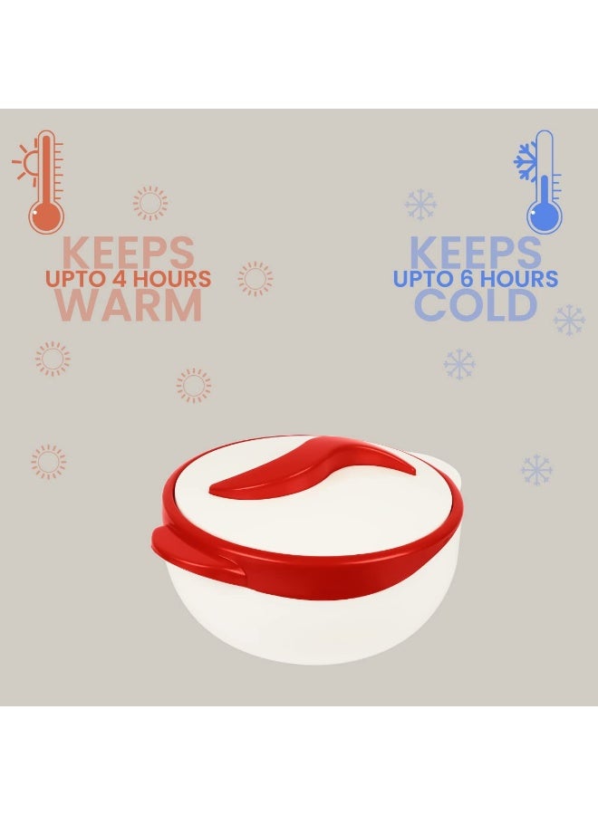 Pinnacle Insulated Casserole Dish with Lid 2.6 qt. Hot Pot Food Warmer/Cooler â€“Great Thermal Soup/Salad Serving Bowl- Stainless Steel Hot Food Containerâ€“Best Gift Set for Moms â€“Holidays Green/white - Image 5