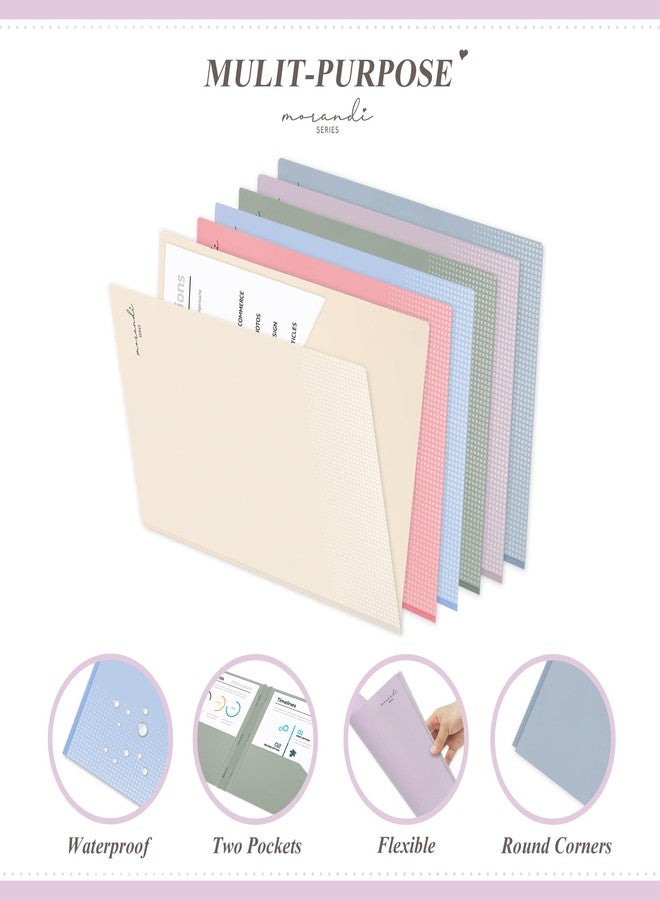 H4D 6 Pack Pastic Pocket Folders with Prong, 6 Colors - Image 4