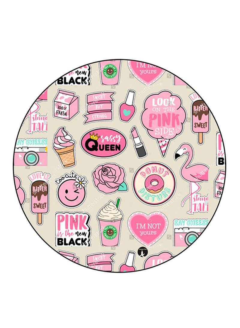 RKN Large Pink Stuff Printed Large Pin Multicolour - Image 1