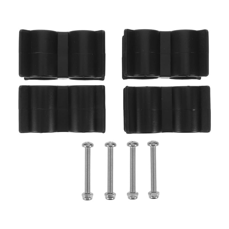 Marine Double Pipe Clamp Black Nylon Hose Clips With Screws 7 8 Inch Boat Fuel Line Holder - Image 2