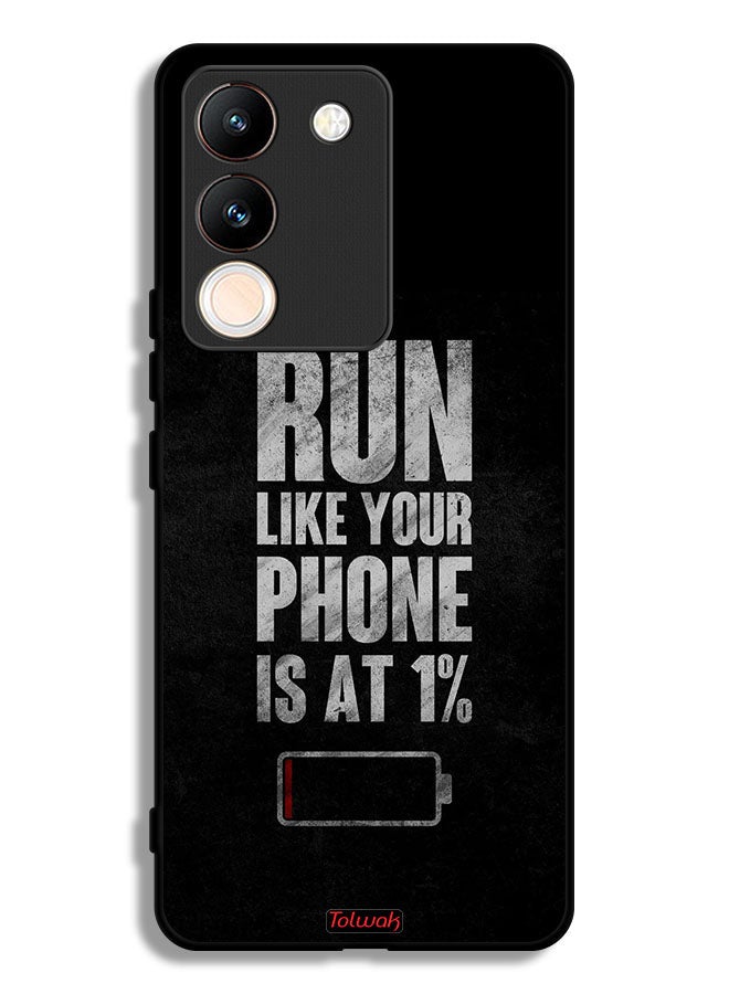 Tolwak vivo V29e Protective Case Cover Run Like Your Phone Is At 1 Percent - Image 1