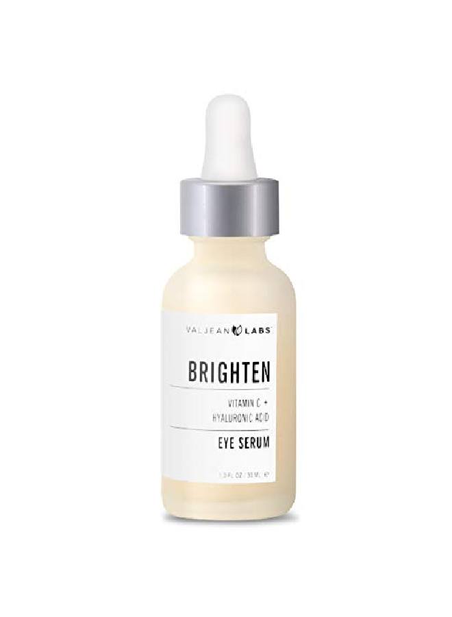 Valjean Labs Brighten Eye Serum With Vitamin C + Hyaluronic Acid ; Helps Minimize Dark Circles And Even Skin Tone ; Paraben Free Cruelty Free Made In Usa (1 Oz)  - Image 2