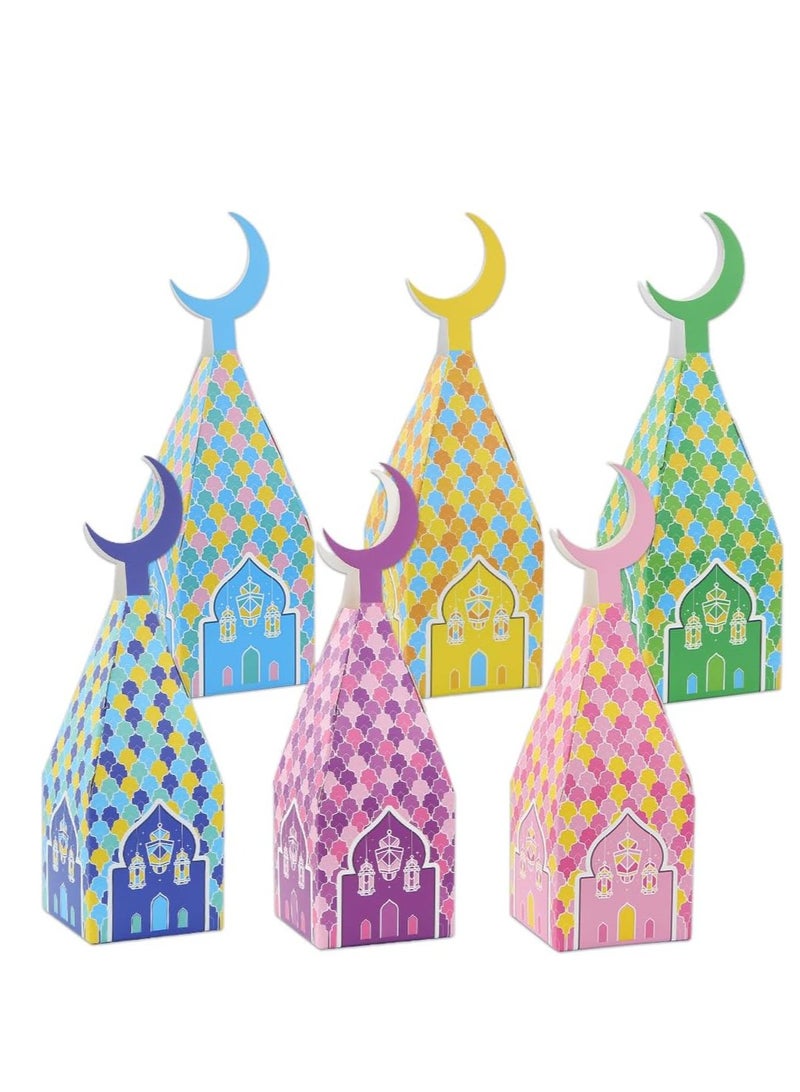 Y&D Eid Mubarak Candy Boxes, Muslim Eid Mubarak Goodie Candy Gift Boxes for Snack Sugar Chocolate, Islamic Arabic Gift Wrap Boxes for Eid Mubarak, Hajj Festival Party Decorations - Image 1