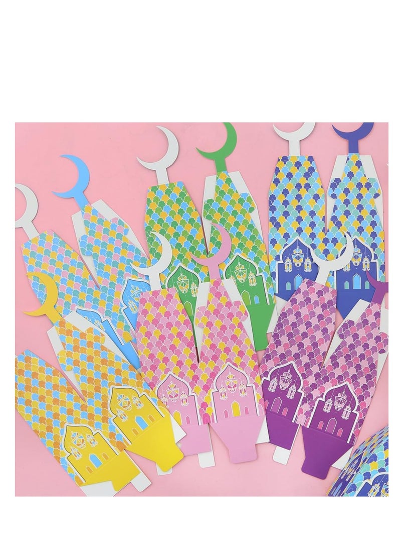 Y&D Eid Mubarak Candy Boxes, Muslim Eid Mubarak Goodie Candy Gift Boxes for Snack Sugar Chocolate, Islamic Arabic Gift Wrap Boxes for Eid Mubarak, Hajj Festival Party Decorations - Image 3