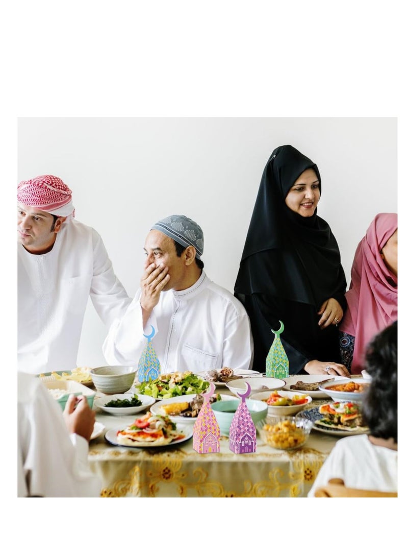 Y&D Eid Mubarak Candy Boxes, Muslim Eid Mubarak Goodie Candy Gift Boxes for Snack Sugar Chocolate, Islamic Arabic Gift Wrap Boxes for Eid Mubarak, Hajj Festival Party Decorations - Image 4