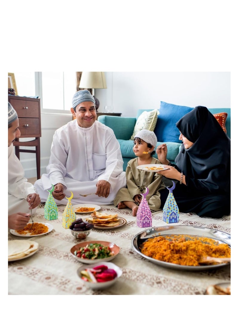 Y&D Eid Mubarak Candy Boxes, Muslim Eid Mubarak Goodie Candy Gift Boxes for Snack Sugar Chocolate, Islamic Arabic Gift Wrap Boxes for Eid Mubarak, Hajj Festival Party Decorations - Image 5