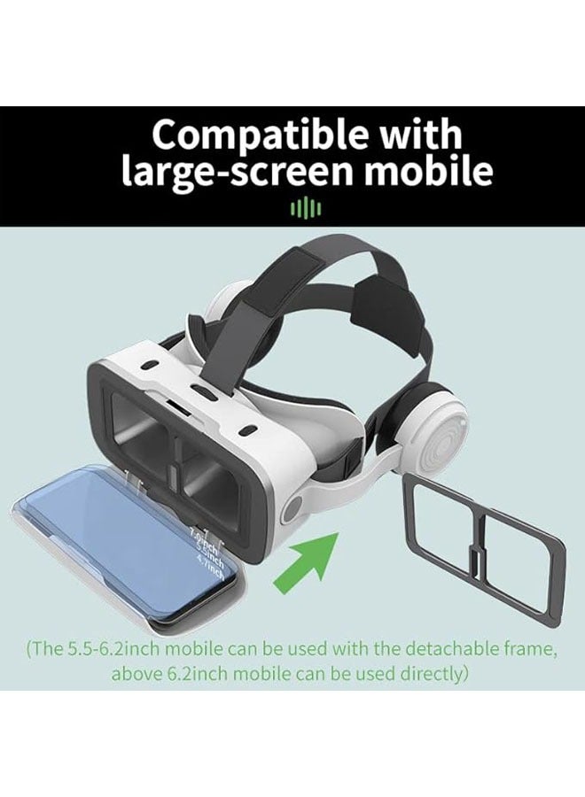 عام نظارات الواقع الافتراضي للألعاب السينمائية ثلاثية الأبعاد، متوافقة مع الهواتف الذكية بحجم من 4.5 إلى 6.3 بوصة. - Image 2