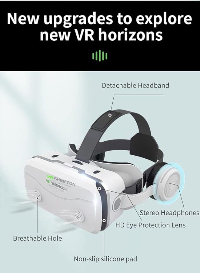 عام نظارات الواقع الافتراضي للألعاب السينمائية ثلاثية الأبعاد، متوافقة مع الهواتف الذكية بحجم من 4.5 إلى 6.3 بوصة. - Image 4