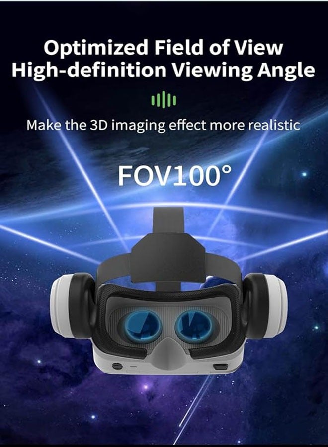 عام نظارات الواقع الافتراضي للألعاب السينمائية ثلاثية الأبعاد، متوافقة مع الهواتف الذكية بحجم من 4.5 إلى 6.3 بوصة. - Image 5