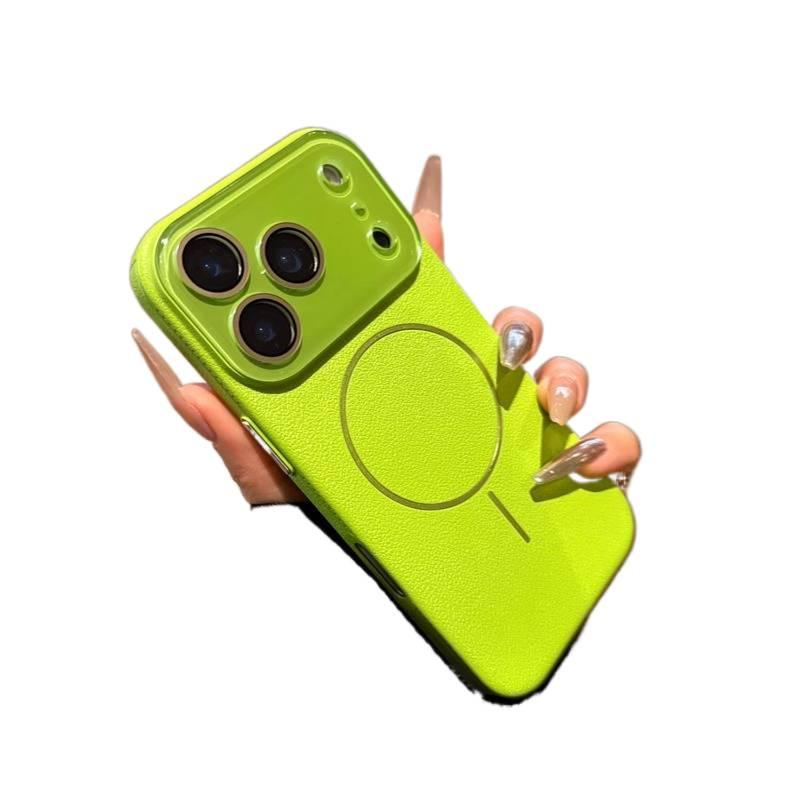 PC MagSafe Case for iPhone 17 / 17 Air / 17 Pro / 17 Pro Max with Drop Protection and Strong Magnetic plus Shockproof plus Skin Feel plus Leather Texture in Black - Image 2