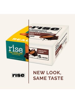 RISE Whey Protein Bars - Chocolately Almond | Breakfast Bar & Protein Snack 15G Protein 5G Fiber Just 4 Whole Food Ingredients Gluten-Free Soy Free  - Image 2