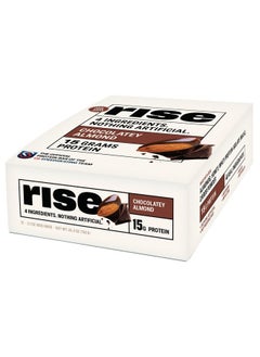 RISE Whey Protein Bars - Chocolately Almond | Breakfast Bar & Protein Snack 15G Protein 5G Fiber Just 4 Whole Food Ingredients Gluten-Free Soy Free  - Image 1