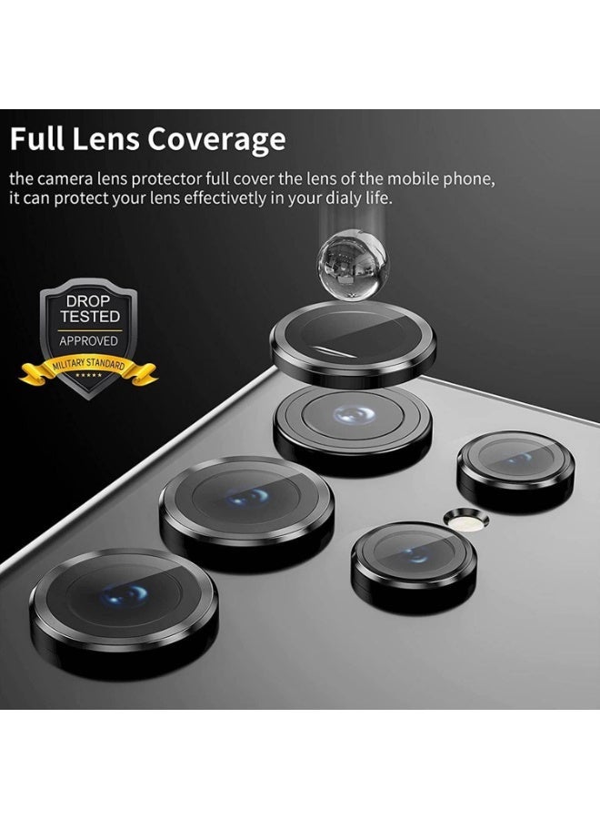 MaxGuard MG-L011 Camera Lens Protector for Samsung Galaxy S24 Ultra | HD Clear Tempered Glass Protector | Anti-Scratch | Free Installation | Metal Individual Ring Cover - Image 2