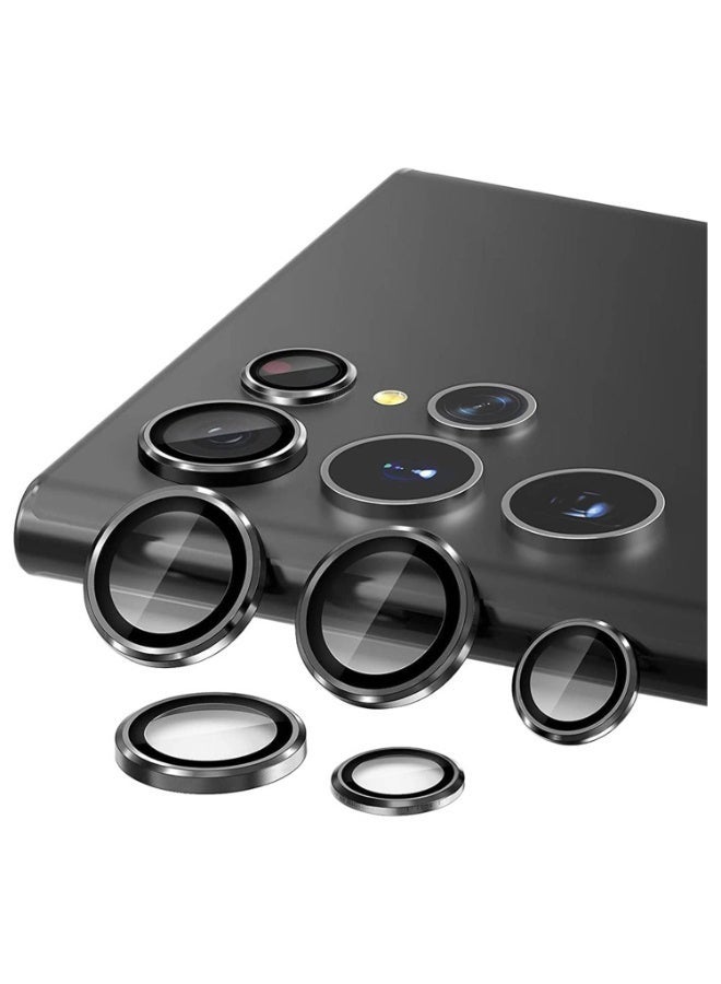 MaxGuard MG-L011 Camera Lens Protector for Samsung Galaxy S24 Ultra | HD Clear Tempered Glass Protector | Anti-Scratch | Free Installation | Metal Individual Ring Cover - Image 1
