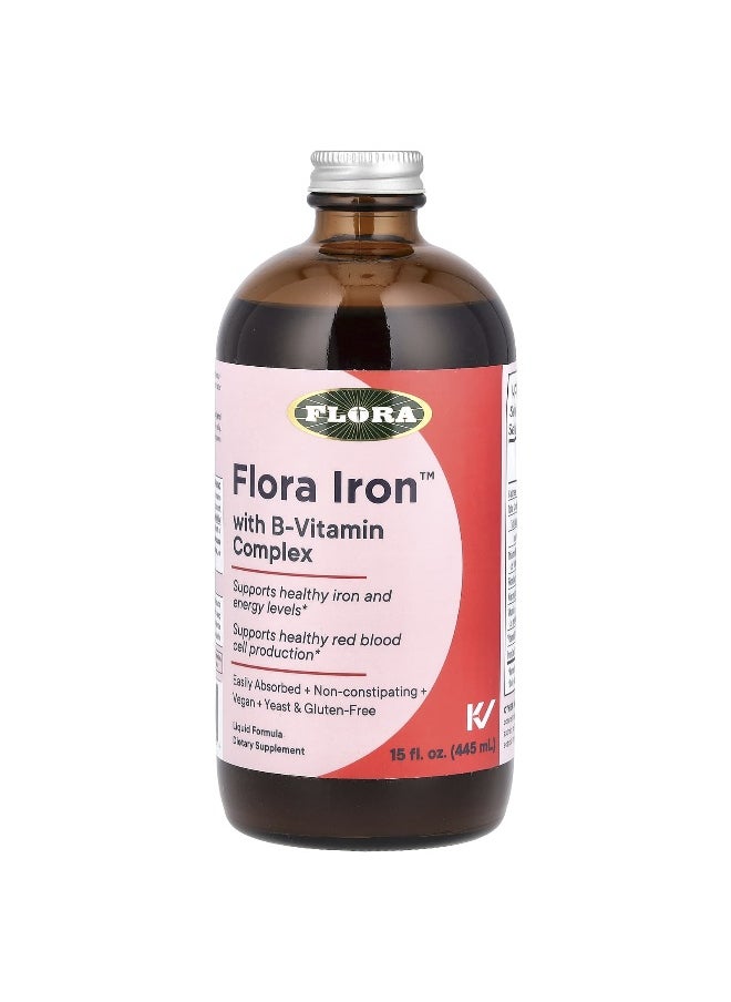 Flora Flora, Flora Iron™ with B-Vitamin Complex, 15 fl oz (445 ml)  - Image 3