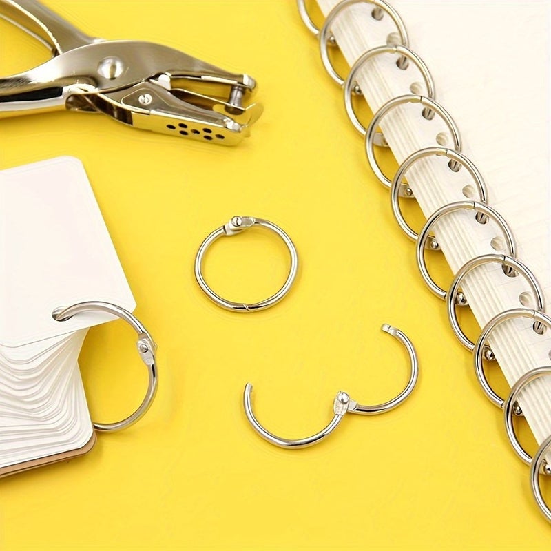 20 Durable Iron Binder Rings 1 Inch 25mm Inner Diameter Metal Loose Leaf Book Rings With Keychain For Organizing Documents And Keys - Image 5