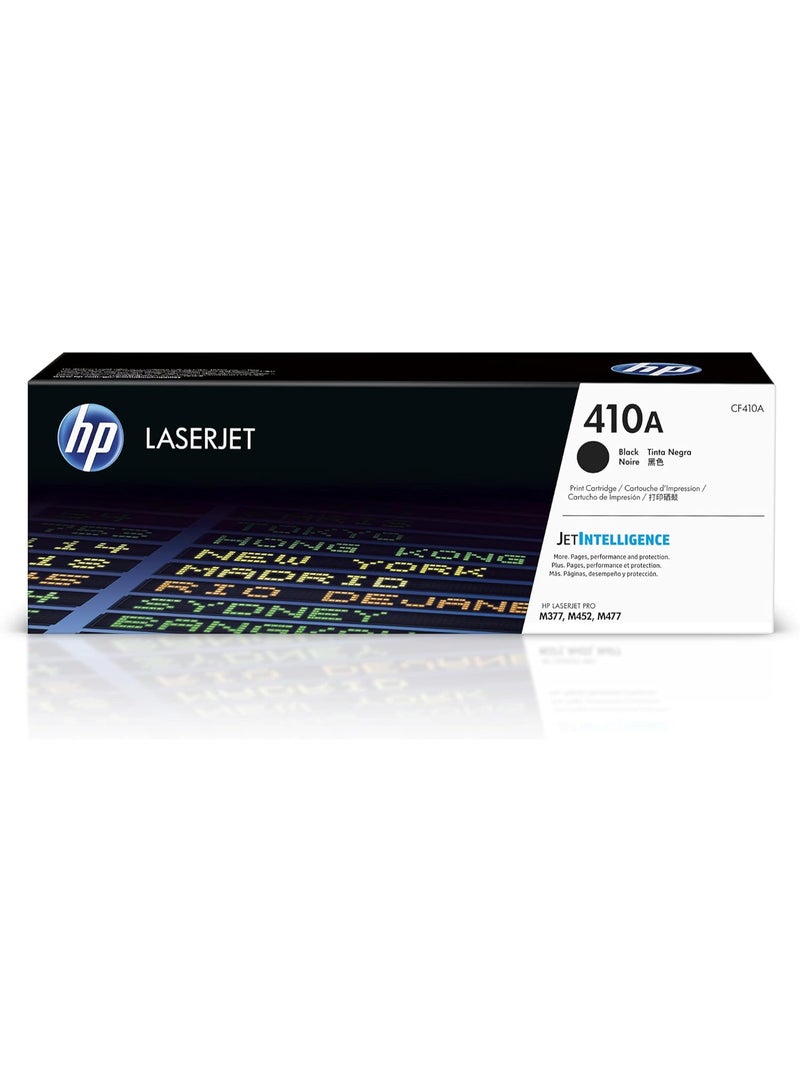 HP Toner HP 410A Original Black Laser Toner Cartridge | CF410A | Genuine HP Toner | Up to 2,300 Pages | Compatible with HP Color LaserJet Pro M452 & HP Color LaserJet Pro MFP M477 Series Printers - Image 1