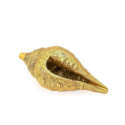 Divine Hindu Vishnu Dashavatar Shankh Idol | Brass Statue, Traditional Finish | Pooja, Home Temple, Energy Balance, Gift, Vastu Décor, Spiritual Use | (Standard Size) - Image 2
