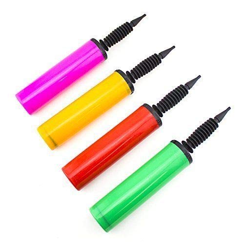 HK Balloons Double Action Hand Balloon Pump - 2 Piece Air Balloon Pump Foil Helium Air Animal Rubber Balloon Manual Hand Pump Accessory Manual Pump Multicolor - Image 1