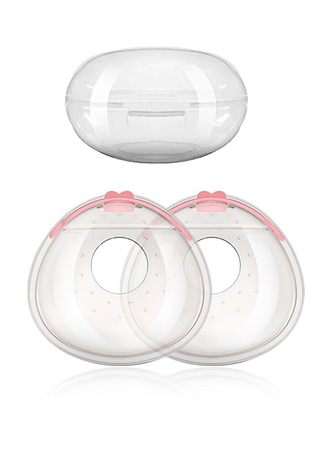 Dominy Silicone Breast Milk Collector, Leakproof Nursing Pads for Breastfeeding, Soft Nipple Pain Relief Shells, Reusable Milk Savers, Safe & Easy to Carry (2-Pack)  - Image 1