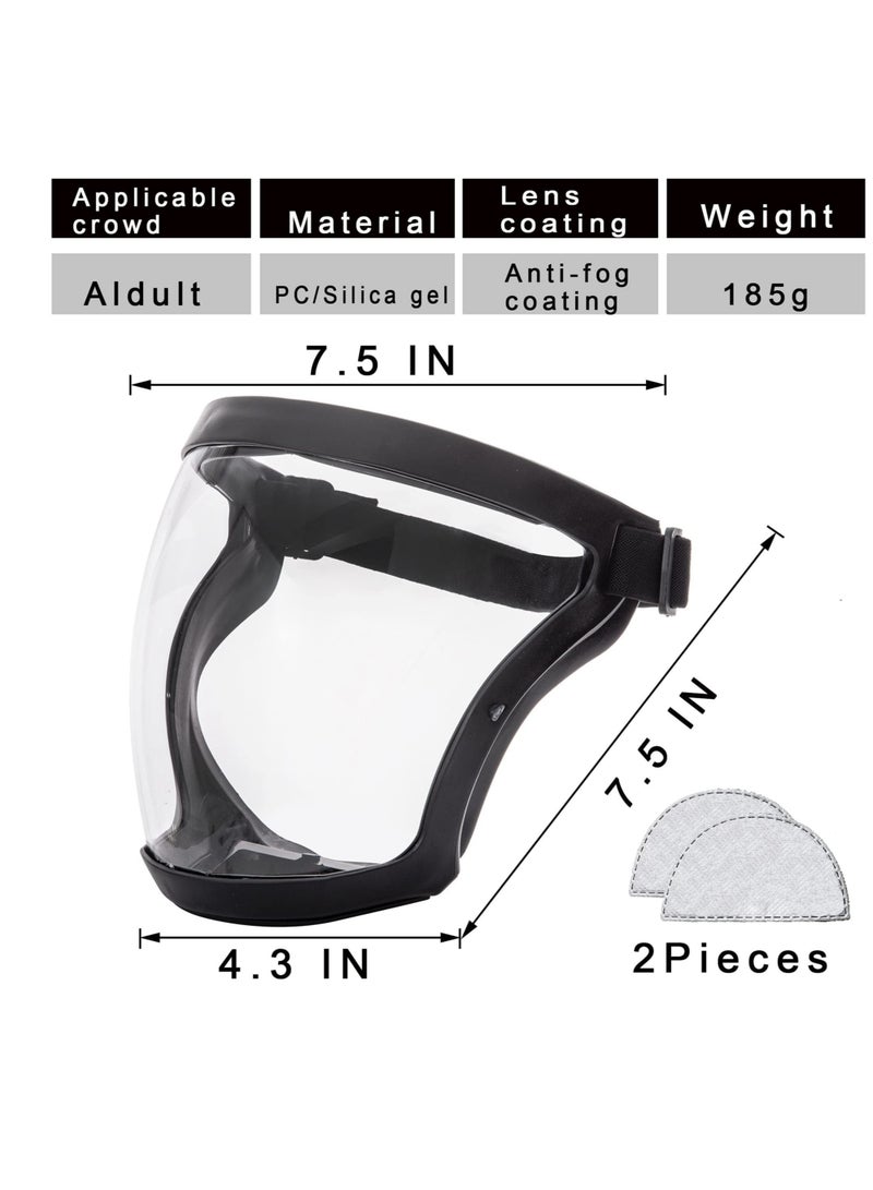Super Protective Face Shield, Transparent Anti-Fog Full Face Safety Shield Unisex All-Inclusive Face Protection with Detachable Flter,Reusable Eye, Nose, Mouth Protection  - Image 5